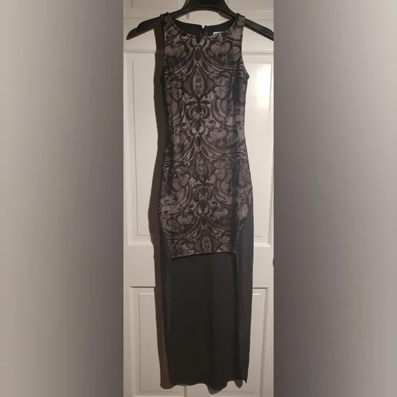 lace glove dress Lace Corset Ball Gown with Peplum Detail and Sheer Gloves main image 0